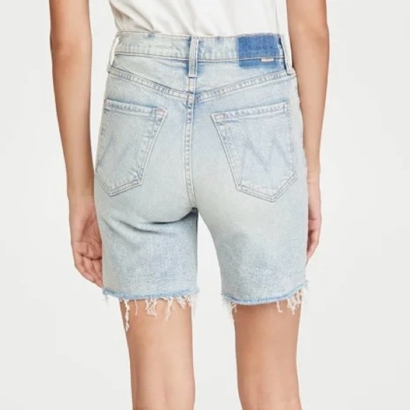 MOTHER The Tripper Cutoff Fray Hem Denim Shorts Skating on Thin Ice Size 26 - Picture 2 of 11